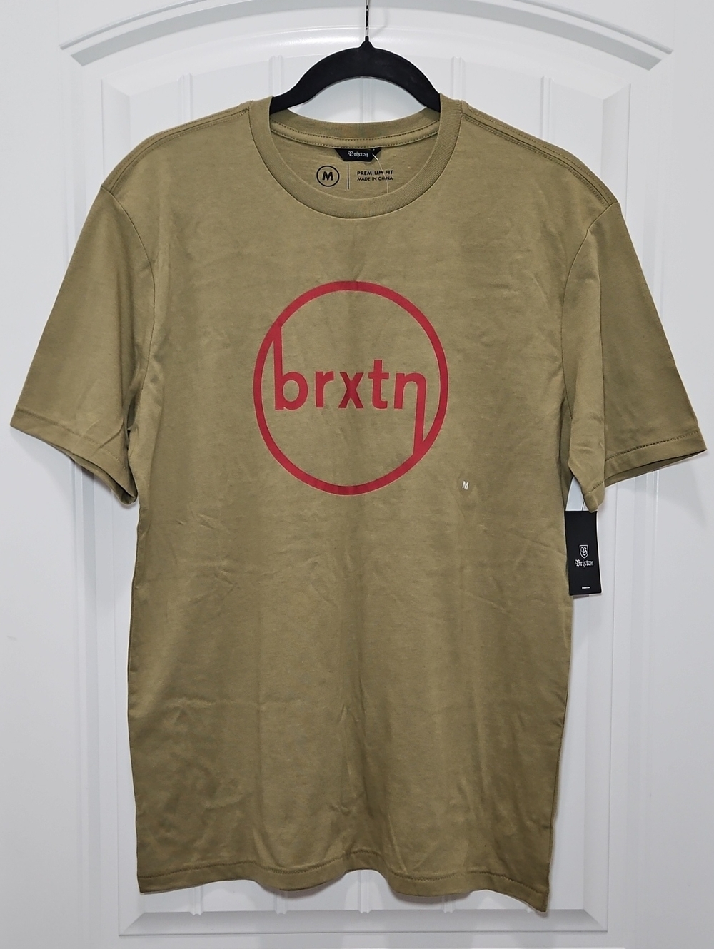 Brixton Dusty Olive Green Graphic Logo T-Shirt New Medium